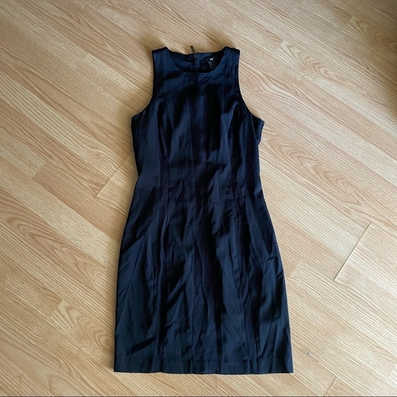 H&M Black Sheath Midi Dress Women’s 6 - Picture 1 of 9